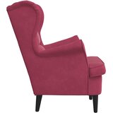  Fotelja od baršuna crvena boja vina | shoptok.hr