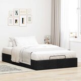 vidaXL Otomanski posteljni okvir brez vzmetnice črn 120x200 cm blago Cene