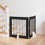  Vrata za pse z stojali 2 pcs Črni hrast 80 x 80 cm, (5000232788) | Shoptok.si