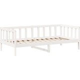  Dnevna postelja s klopjo in streho bela 80x200cm trdna borovina | Shoptok.si