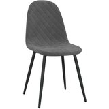  Jedilni stoli 2 kosa temno siv žamet, (20699516) | Shoptok.si