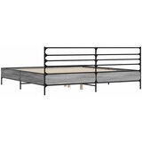  Okvir za krevet boja hrasta 200x200cm konstruirano drvo i metal Siva 200 x 200 cm | shoptok.hr