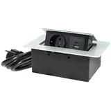 mitea electric popup nameštajska priključnica + usb tip-a+tip-c 5V 2.1A 10W ME-PN-1214-USB/S-1 1.5m 16A 250V-3600W 3x1.5mm2