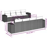  9-dijelni set vrtnih sofa s jastucima bež od poliratana | shoptok.hr