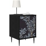  Noćni ormar DOKKUM Crni hrast 36 x 33 x 51 cm Konstruirano drvo - Plavi afti uzorak 1 | shoptok.hr