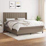  The Living Store Box spring postelja z vzmetnico taupe 160x200 cm blago - Box Spring Postelja, (21448650) Cene