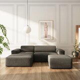 Rodier Antracitno siva kotna sedežna garnitura (levi kot/z ležalnikom) Villet – | Shoptok.si