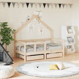  Okvir za dječji krevet s ladicama 70x140 cm od masivne borovine | shoptok.hr