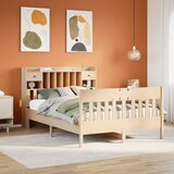 vidaXL Posteljni okvir brez vzmetnice 140x200 cm trdna borovina | Shoptok.si