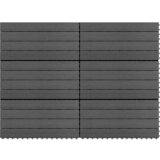  Pločice za decking 6 pcs Sivi 60 x 30 cm Drvoplastična smjesa | Eponuda.com