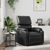 Maison Chic Naslanjač - Relax naslanjač črno umetno usnje, (22062228) | Shoptok.si