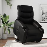 Maison Chic Naslanjač - Relax naslanjač s funkcijo vstajanja črno umetno usnje, (22042139) | Shoptok.si