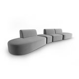 Milo Casa Siva žametna sedežna garnitura levi kot 428 cm Paolo – | Shoptok.si