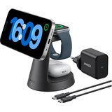 Anker MagGo brezžično polnilno stojalo 3v1, črno | Shoptok.si