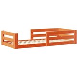  Posteljni okvir brez vzmetnice voščeno rjav 90x200 cm borovina | Shoptok.si