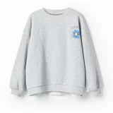 Desigual Sweater majica 'Daisy' plava / crna