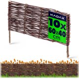 KADAX Vrtna palisadna ograja iz pletenega materiala, 60x40 cm, komplet 10 kosov, (5000358107) | Shoptok.si