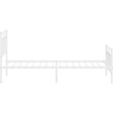  Metalni okvir kreveta uzglavlje i podnožje bijeli 90 x 200 cm | shoptok.hr