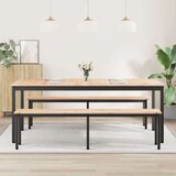  Jedilna miza Naravna 200 x 100 x 75 cm Masivno borovo les, (5000269032) | Shoptok.si