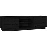 Maison Chic TV omarica - TV enota - Televizijska omarica črna 140x35x40 cm trdna borovina, (21701867) | Shoptok.si