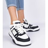 Gemre Black and white sneakers with thick laces Luciana | Shoptok.si