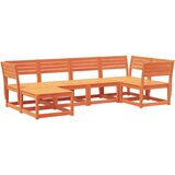  6-dijelni set vrtnih sofa voštano smeđi od masivne borovine | shoptok.hr