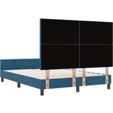  Krevet od tamnoplave baršunaste tkanine 160x200 cm | shoptok.hr