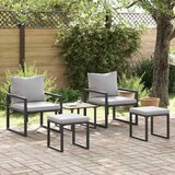  Vrtni namještaj 4 pcs 2-Broj sjedala Svijetlo siva Poliester | shoptok.hr