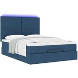 vidaXL Otomanski okvir kreveta s madracem plavi 140x200cm od tkanine | shoptok.hr