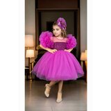 Dewberry N4732 Chiffon Sequined Girls Evening Dress-MOR cene