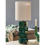 Bloomingville Zelena/krem stolna lampa keramička s tekstilnim sjenilom (visina 68 cm) Brady – | shoptok.hr