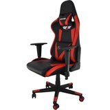 Shumee Vrtljiv pisarniški/gaming stol za računalnik, črno-rdeč, iz usnja, (21378282) | Shoptok.si