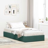  Otomanski krevet s pohranom Tamnozelena 90 x 190 cm Baršun | shoptok.hr