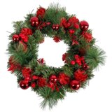Molarem Home Božićni vijenac s crvenim ukrasima – 36 cm | shoptok.hr