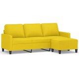 Maison Chic kavč - Sofa - Kanape trosed s stolčkom za noge rumen 180 cm blago, (21727755) Cene