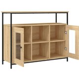 vidaXL Komoda sonoma hrast 100x35x80 cm inženirski les | Shoptok.si