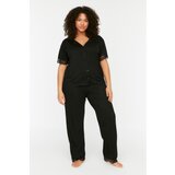 Trendyol Curve Black Lace Knitted Pajamas Set Cijene