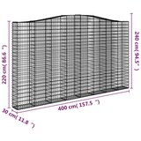  Gabionska košara s lukom 400x30x220/240 cm pocinčano željezo | shoptok.hr