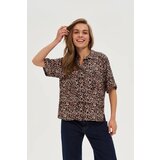 Marisse Viscose Leopard Print Shirt, Black Cene