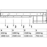 eurokraft pro Teleskopski nakladalnik, fiksna dolžina, nosilnost 650 - 2000 kg, modro lakirano | Shoptok.si