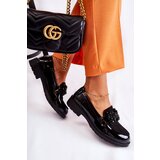 S. BARSKI Women's Brogues Lacquered With A Bow Black Laurent | Shoptok.si