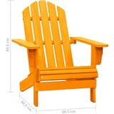 vidaXL Vrtna stolica Adirondack od masivne jelovine narančasta | shoptok.hr