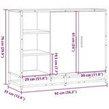 vidaXL Komoda Siva Sonoma 92x35x76 cm Konstruirano drvo | shoptok.hr