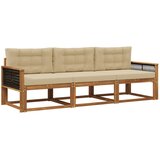 vidaXL Zunanja garnitura za sedenje z blazino 3 pcs Naravna in bež, (5000279517) | Shoptok.si