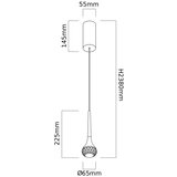 Open design OR84795 - led luster na sajli crima LED/7W/230V crna | Eponuda.com