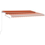 Tenda na ručno uvlačenje LED 400 x 300 cm narančasto-smeđa | Eponuda.com