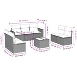  8-dijelni set vrtnih sofa od poliratana s jastucima crni | shoptok.hr