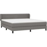  Box spring postelja z vzmetnico temno siva 180x200 cm blago, (20930295) | Shoptok.si