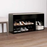  Klupa za cipele s jastukom crna 104x30x49 cm konstruirano drvo | shoptok.hr