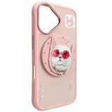 NIMMY GLASSES COOL CAT MagSafe združljiv ovitek za iPhone 16 roza | Shoptok.si